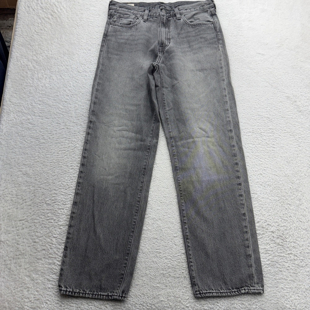 Levis Premium Stay Loose Grey Wash Cotton Hemp Baggy Jeans Mens 30x32